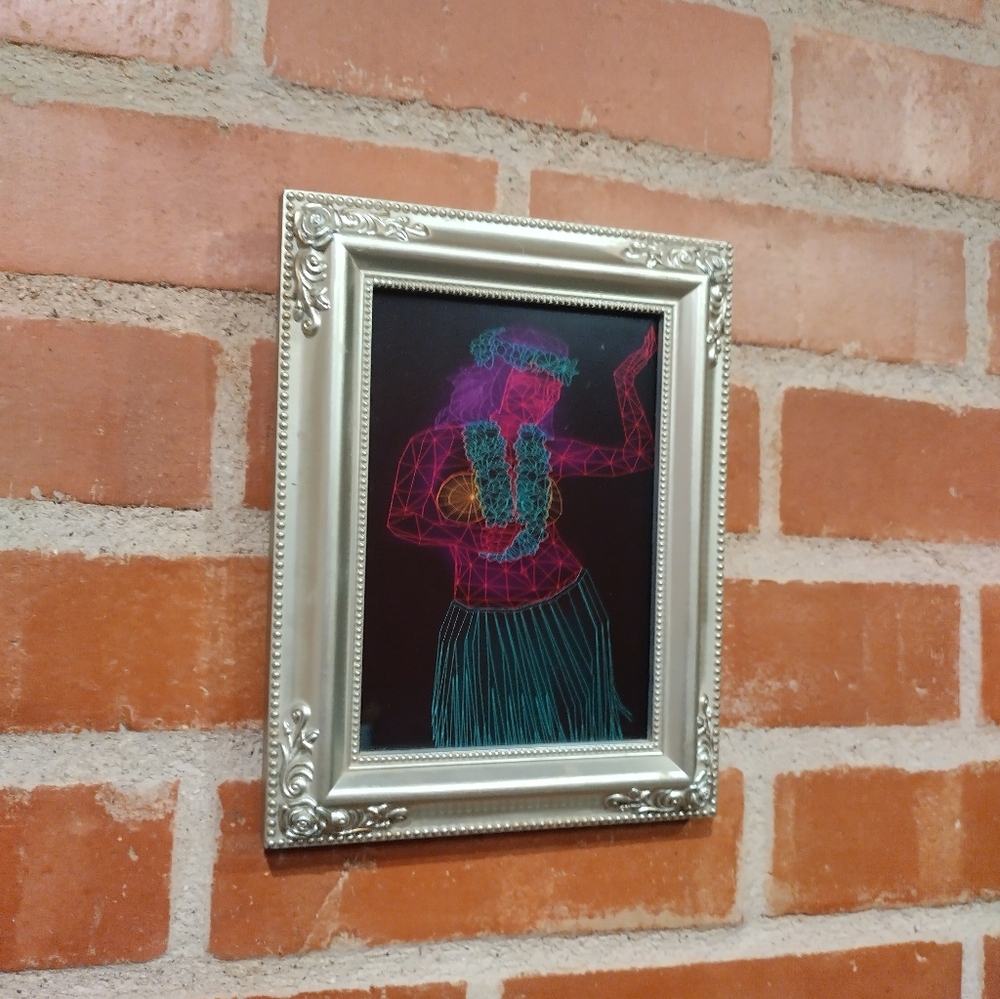 Neon Hula Girl Grid By Neon Nicho